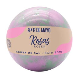 Flor De Mayo Bomba de Baño Sal Efervescente Rosas 200 gr - Relajación y Bienestar para tu Piel