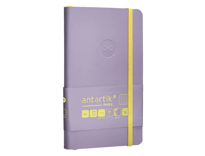Antartik Cuaderno A6 Tapa Blanda Cuadriculado Morado y Amarillo 100 Hojas 80gr FSC Antartik Cuaderno A6 Tapa Blanda Cuadriculado Morado y Amarillo 100 Hojas 80gr FSC