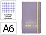 Antartik Cuaderno A6 Tapa Blanda Cuadriculado Morado y Amarillo 100 Hojas 80gr FSC