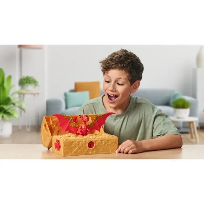 Moose Toys Cofre del Tesoro del Reino de los Dragones MOO0630996417904 Cofre interactivo con figuras y tesoros