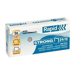 Rapid Grapas Strong 24-6 Galvanizadas, Caja de 1000 (Set de 10 Unidades) (Set de 10)