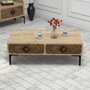 Hanah Home Conjunto Muebles Salón Industrial Roble - Mueble TV, Estante Pared y Mesa Centro - Diseño Moderno