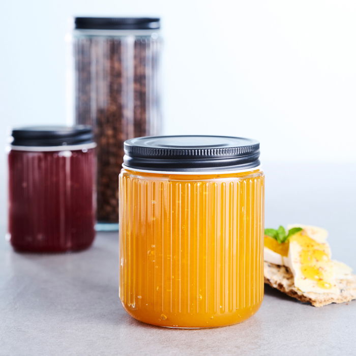 Day Bote de Vidrio 250 Ml con Tapa de Rosca y Cierre Hermético