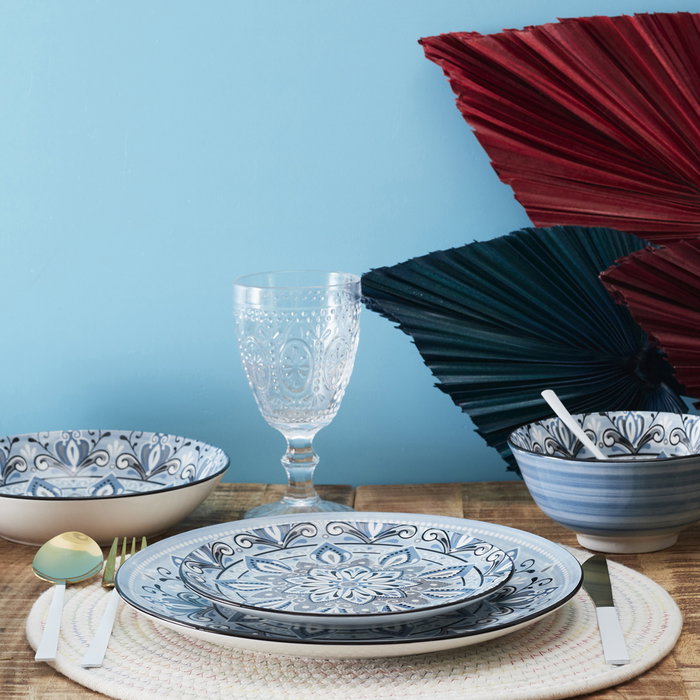 Home Deco Factory Plato Decorativo Mirage Diámetro 34 cm Poliéster