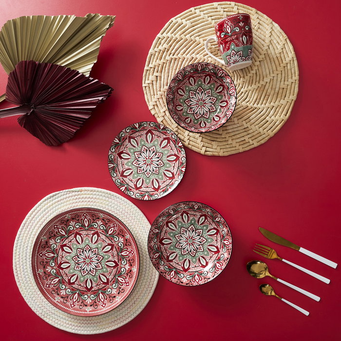 Home Deco Factory Plato Decorativo Mirage Diámetro 34 cm Poliéster