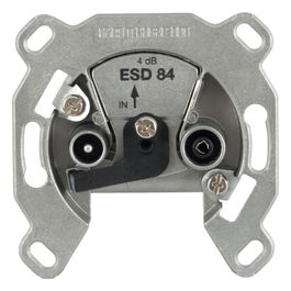 Kathrein ESD 84 Antena Dosen EINZEL con DC DUR - Dosis Antena Individual, Plata, Metal, 2 Puertos