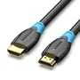 Vention Cable HDMI 2.0 4K UHD 18Gbps 3D HDR ARC 60Hz para PS4 Xbox TV Monitor Proyector, 3 Metros, Negro, Conectores Chapados en Oro, HDMI Tipo A Macho a Macho