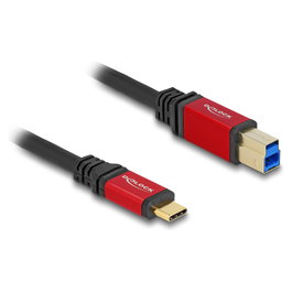 DeLOCK Cable USB Type-C™ a USB Tipo-B 3 m Rojo Metal 5 Gbps