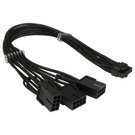 Inter-Tech Adaptador GPU-02 de 12 pin a 3x8 pin PCIe, 34cm