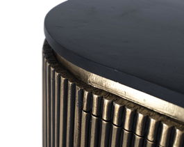 Giner & Colomer - Aparador en Madera de Mango y Bronce 150 cm con 3 Cajones y 2 Puertas, Mueble de Salón o Comedor