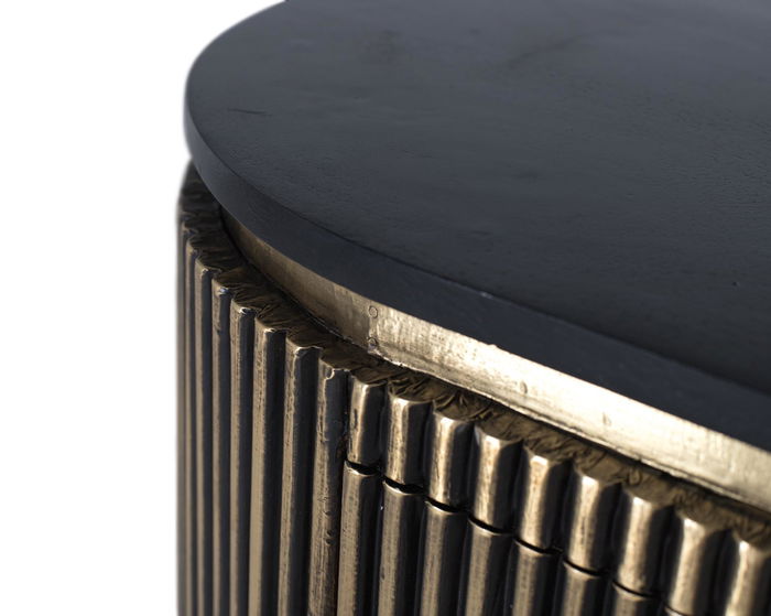 Giner & Colomer - Aparador en Madera de Mango y Bronce 150 cm con 3 Cajones y 2 Puertas, Mueble de Salón o Comedor Giner & Colomer - Aparador en Madera de Mango y Bronce 150 cm con 3 Cajones y 2 Puertas, Mueble de Salón o Comedor