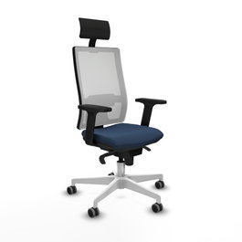 PIQUERAS Y CRESPO Silla de oficina Horna Azul marino y Blanco