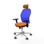 PIQUERAS Y CRESPO Silla de oficina Jorquera Naranja y Azul