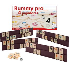 AQUAMARINE Rummy Pro para 4 jugadores en lata