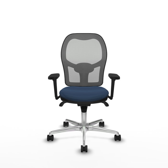 PIQUERAS Y CRESPO Silla de oficina Jorquera con Mecanismo Sincro Azul Marino y Gris