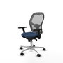 PIQUERAS Y CRESPO Silla de oficina Jorquera con Mecanismo Sincro Azul Marino y Gris