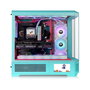 Thermaltake View 600 TG CA-11H-00FLWN-00 Torre Completa para PC, Color Menta, Cristal Templado, RGB Multi, Soporta ATX/EATX, 3 Ventiladores Incluidos