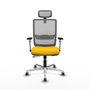 PIQUERAS Y CRESPO Silla de oficina Haches con mecanismo Sincro/Traslack Amarillo y Gris