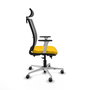 PIQUERAS Y CRESPO Silla de oficina Haches con mecanismo Sincro/Traslack Amarillo y Gris