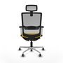PIQUERAS Y CRESPO Silla de oficina Haches con mecanismo Sincro/Traslack Amarillo y Gris