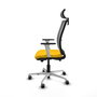 PIQUERAS Y CRESPO Silla de oficina Haches con mecanismo Sincro/Traslack Amarillo y Gris