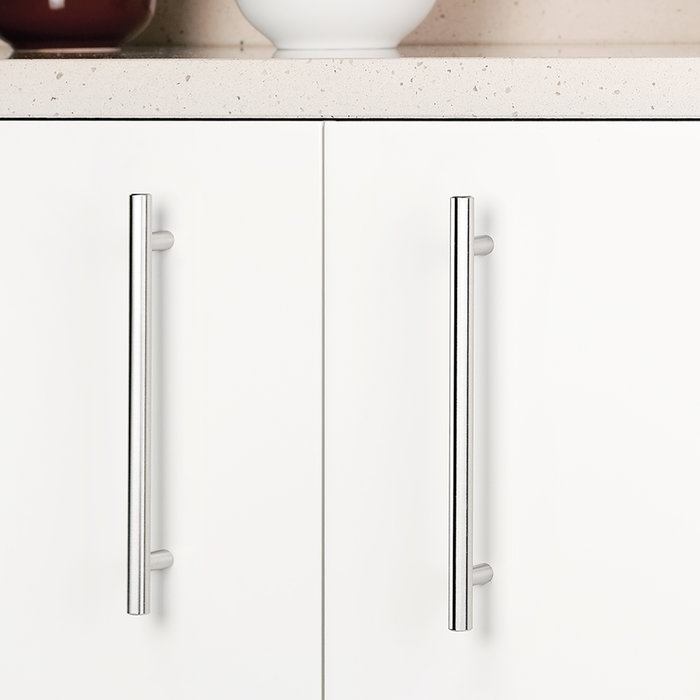 Emuca Lote de 10 tiradores para mueble Orlando, L136mm, intereje 96mm, Acero, Níquel satinado Emuca Lote de 10 tiradores para mueble Orlando, L136mm, intereje 96mm, Acero, Níquel satinado