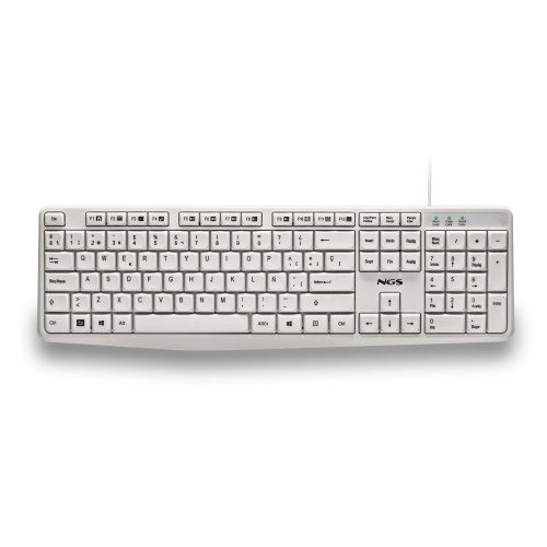 NGS Heritage Teclado Blanco USB QWERTY Español