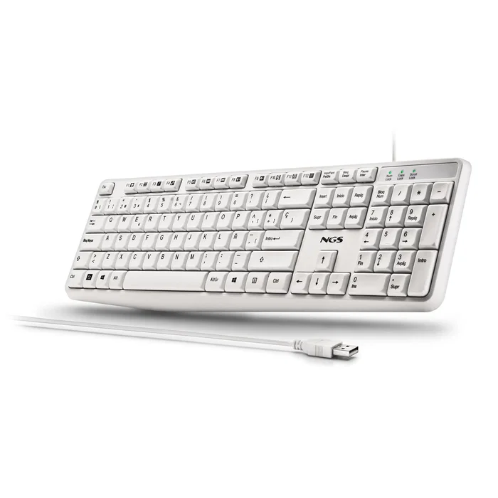 NGS Heritage Teclado Blanco QWERTY Español USB
