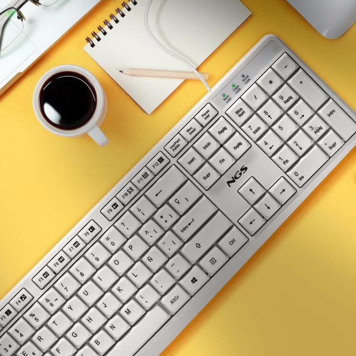 NGS Heritage Teclado Blanco QWERTY Español USB