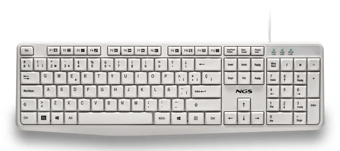 NGS Heritage Teclado Blanco USB QWERTY Español NGS Heritage Teclado Blanco USB QWERTY Español