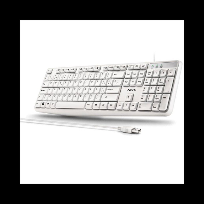 NGS Heritage Teclado Blanco USB QWERTY Español