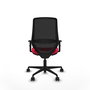 PIQUERAS Y CRESPO Silla de oficina Mardos con mecanismo Sincro/Traslack, Rojo/Negro