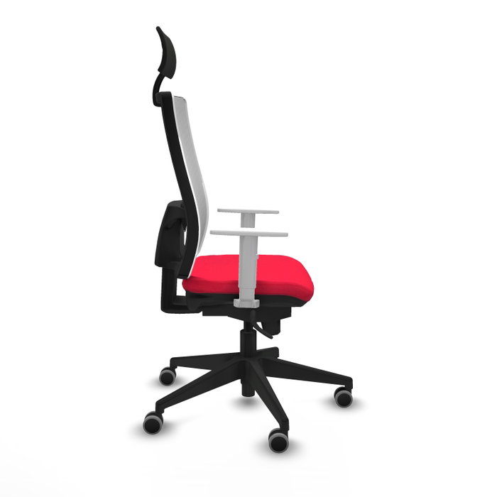 PIQUERAS Y CRESPO Silla de oficina Horna con mecanismo Sincro, Rojo y Blanco PIQUERAS Y CRESPO Silla de oficina Horna con mecanismo Sincro, Rojo y Blanco