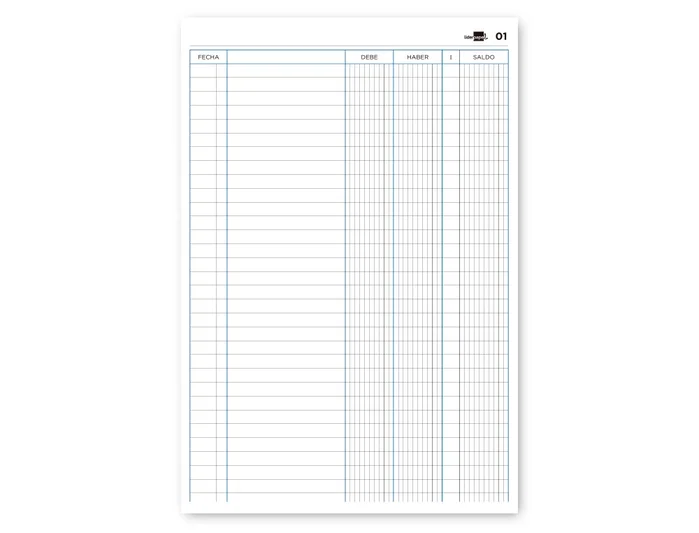 Liderpapel Cuaderno Folio Cartone 100 Hojas Cuentas Corrientes Debe Haber Y Saldo