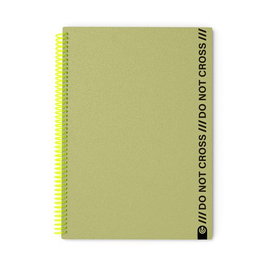 Bloc Carchivo Do Not Cross Tapa Pp Foam A4 100H Horizontal Army Green (Set de 4)