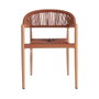 Silla Apilable Aluminio-Rattán Pe 56 X 58 X 76 cm (Set de 2)
