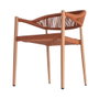 Silla Apilable Aluminio-Rattán Pe 56 X 58 X 76 cm (Set de 2)
