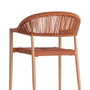 Silla Apilable Aluminio-Rattán Pe 56 X 58 X 76 cm (Set de 2)