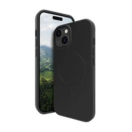 Dbramante1928 Greenland Pro MS - Funda Compatible con MagSafe para Apple iPhone 15 (6.1") - Color Negro Night Black - Protección contra Caídas - Hecha de Plástico Reciclado 100%