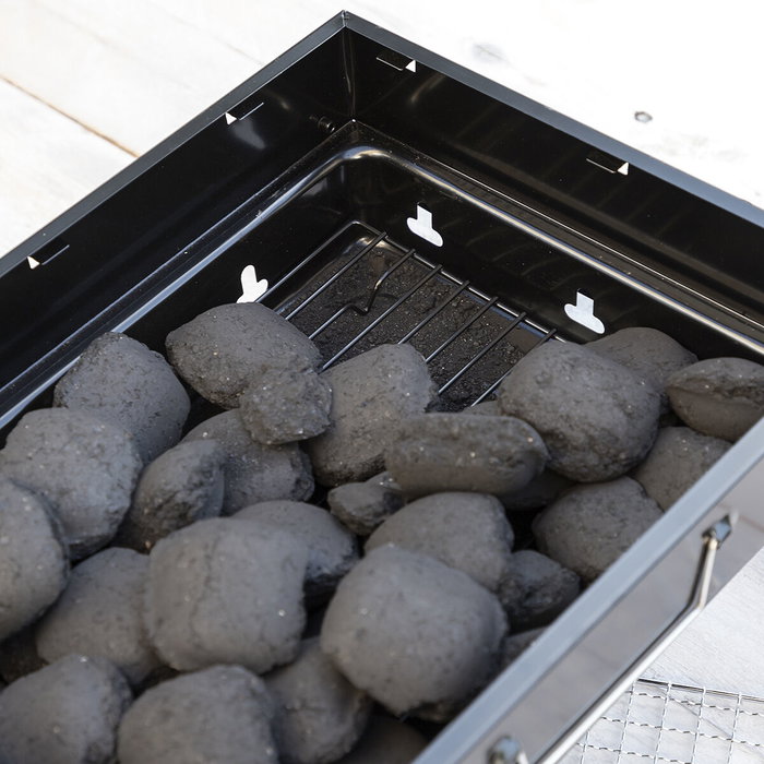 Pack de 2 Esterillas para Horno o Barbacoa y Barbacoa Plegable Portátil para Carbón InnovaGoods