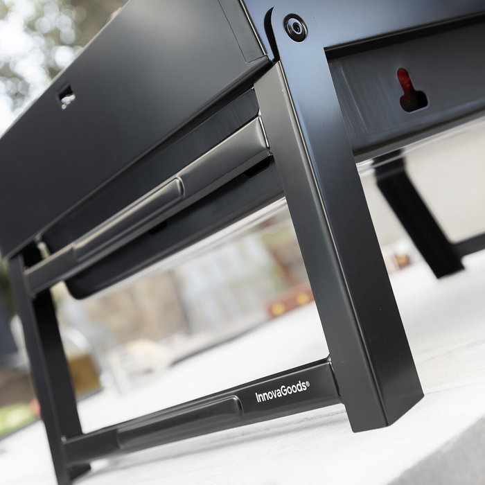Pack de 2 Esterillas para Horno o Barbacoa y Barbacoa Plegable Portátil para Carbón InnovaGoods