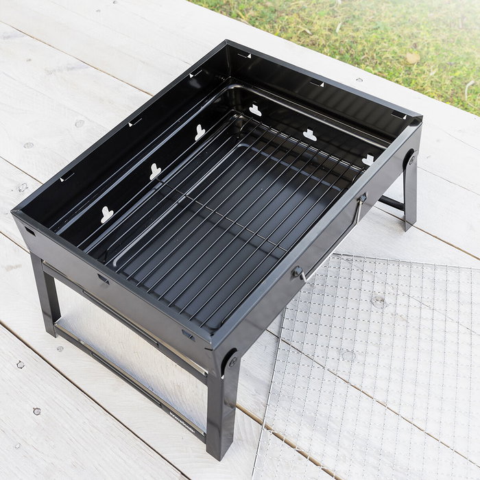 Pack de 2 Esterillas para Horno o Barbacoa y Barbacoa Plegable Portátil para Carbón InnovaGoods