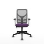 PIQUERAS Y CRESPO Silla de oficina Motilla con mecanismo Sincro/Traslack Morado y Gris