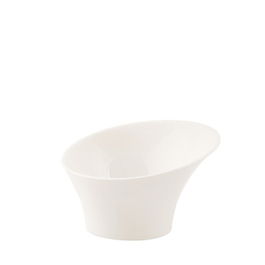 Summa Noubon Bol Tulipa Blanco 17 cm de Diametro, Apto Lavavajillas y Microondas, Capacidad 35 cl (Set de 6)