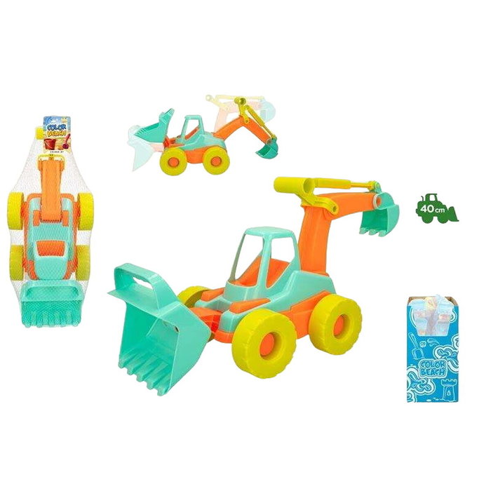 Color Baby Excavadora de Plástico para Obras Públicas de Playa 40 cm