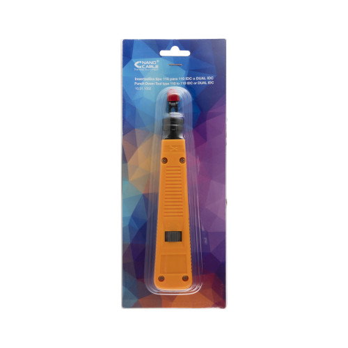 Nanocable 10.31.1002 Insertadora Tipo 110 para 110 IDC o DUAL IDC Gris, Naranja