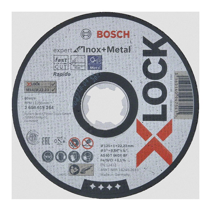 Bosch X-LOCK Trennscheibe 125mm Expert para Inox y Metal 2608619264 Bosch X-LOCK Trennscheibe 125mm Expert para Inox y Metal 2608619264