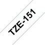 Brother TZe-151 Cinta Laminada 24mm Negro sobre Transparente