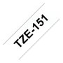 Brother TZe-151 Cinta Laminada 24mm Negro sobre Transparente