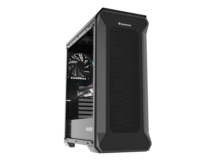 GENESIS Irid 505F Midi Tower Negro Gaming, Vidrio Templado GENESIS Irid 505F Midi Tower Negro Gaming, Vidrio Templado